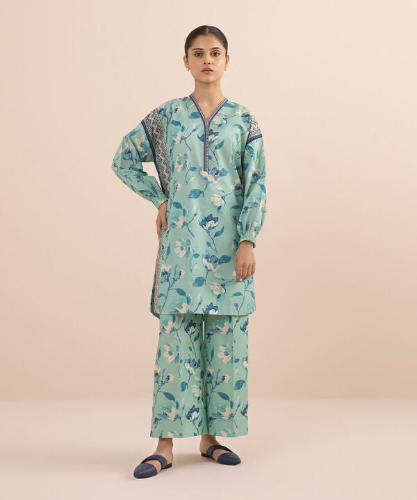 SAPPHIRE | UNSTITCHED 2 PIECE PRINTED LAWN SUIT