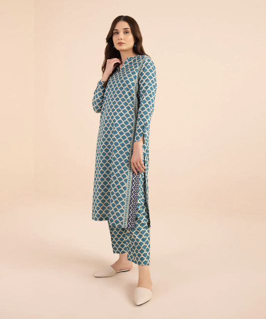 SAPPHIRE | UNSTITCHED 2 PIECE PRINTED LAWN SUIT