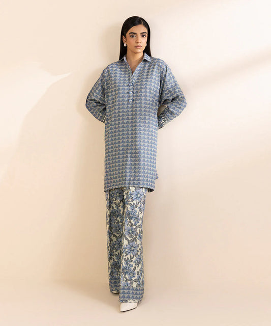 SAPPHIRE | UNSTITCHED 2 PIECE PRINTED CAMBRIC SUIT