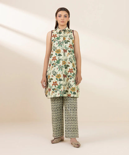 SAPPHIRE | UNSTITCHED 2 PIECE PRINTED KHADDAR SUIT