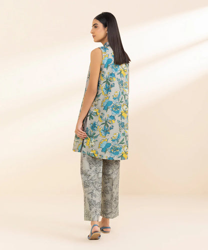 SAPPHIRE | UNSTITCHED 2 PIECE PRINTED LIGHT KHADDAR SUIT