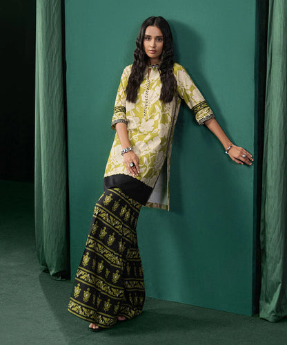 SAPPHIRE | UNSTITCHED 2 PIECE PRINTED DOBBY SUIT