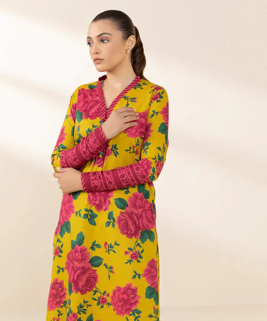 SAPPHIRE | UNSTITCHED 2 PIECE PRINTED COTTON VISCOSE SUIT