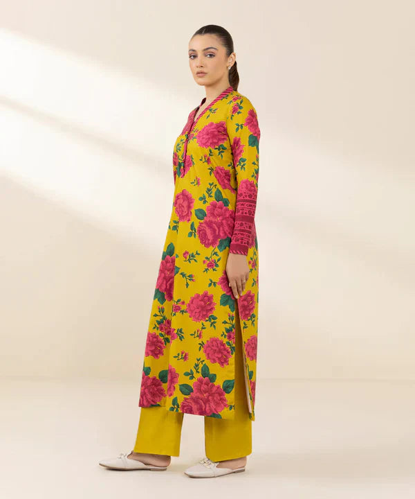 SAPPHIRE | UNSTITCHED 2 PIECE PRINTED COTTON VISCOSE SUIT
