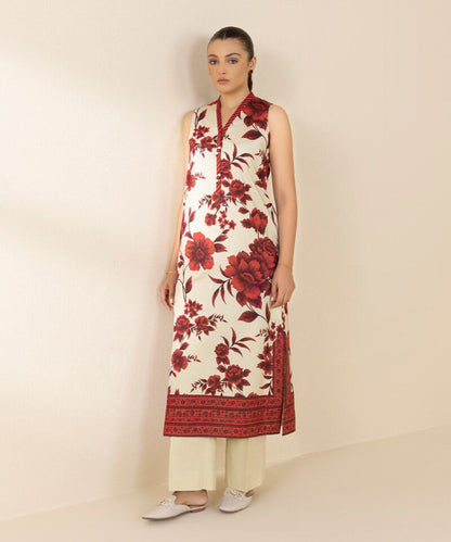 SAPPHIRE | UNSTITCHED 2 PIECE PRINTED COTTON VISCOSE SUIT
