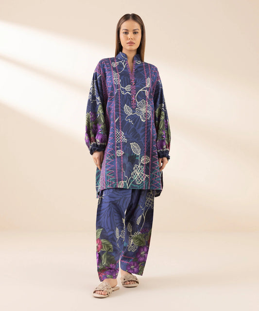 SAPPHIRE | UNSTITCHED 2 PIECE PRINTED LAWN SUIT