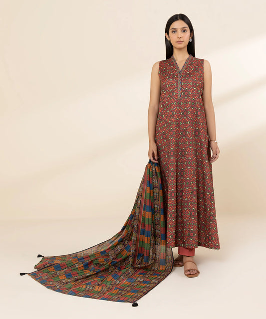 SAPPHIRE | UNSTITCHED 3 PIECE PRINTED LAWN SUIT