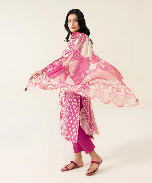 SAPPHIRE | UNSTITCHED 3 PIECE PRINTED LAWN SUIT