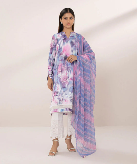 SAPPHIRE | UNSTITCHED 2 PIECE PRINTED LAWN SUIT