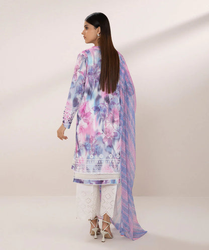 SAPPHIRE | UNSTITCHED 2 PIECE PRINTED LAWN SUIT