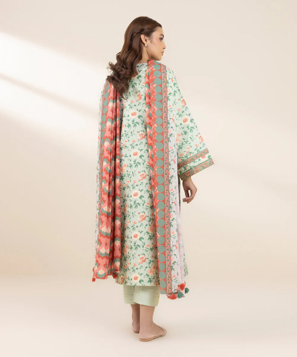 SAPPHIRE | UNSTITCHED 3 PIECE EMBROIDERED KHADDAR SUIT