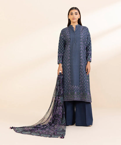 SAPPHIRE | UNSTITCHED 3 PIECE PRINTED LIGHT KHADDAR SUIT