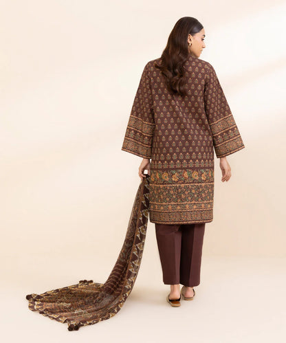 SAPPHIRE | UNSTITCHED 3 PIECE PRINTED LIGHT KHADDAR SUIT