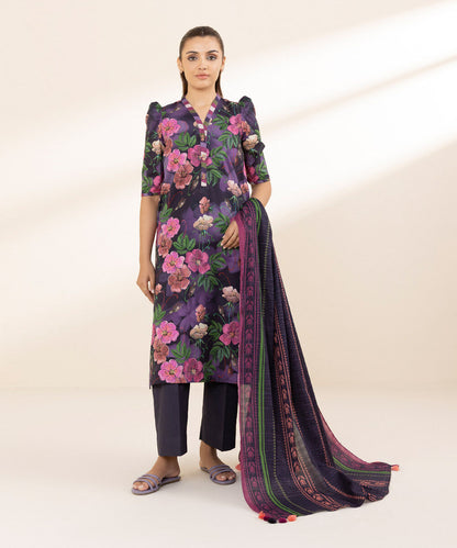 SAPPHIRE | UNSTITCHED 3 PIECE PRINTED LAWN SUIT