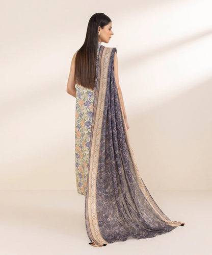 SAPPHIRE | UNSTITCHED 3 PIECE PRINTED LAWN SUIT