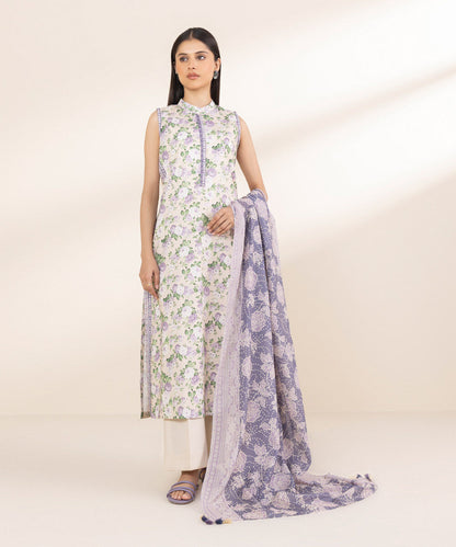 SAPPHIRE | UNSTITCHED 3 PIECE PRINTED LAWN SUIT