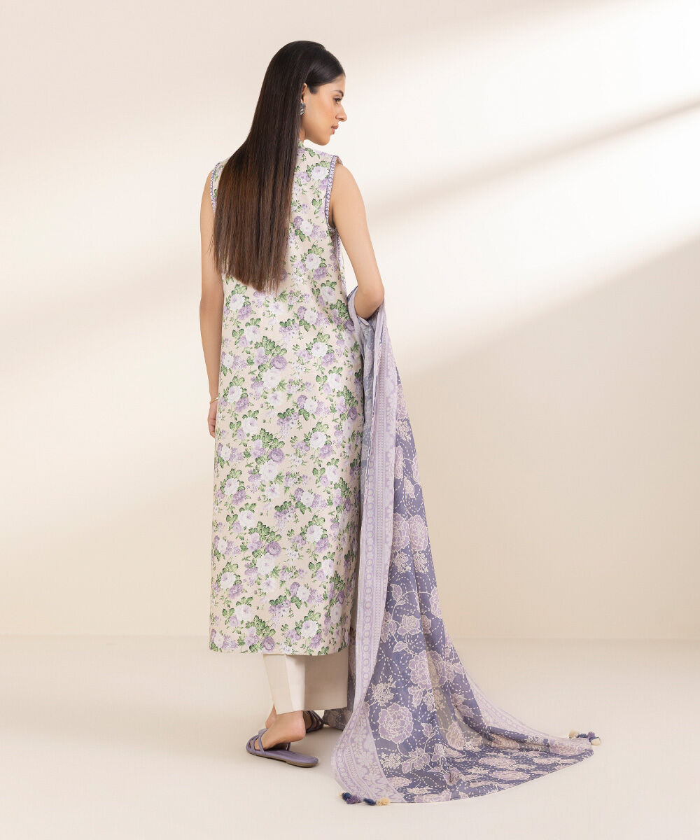 SAPPHIRE | UNSTITCHED 3 PIECE PRINTED LAWN SUIT