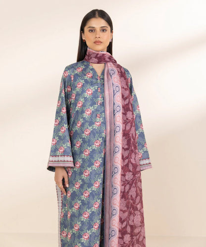 SAPPHIRE | UNSTITCHED 3 PIECE PRINTED LAWN SUIT