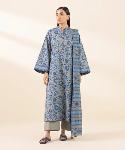SAPPHIRE | UNSTITCHED 3 PIECE PRINTED LAWN SUIT