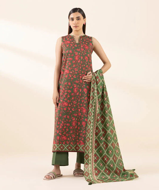 SAPPHIRE | UNSTITCHED 3 PIECE PRINTED LAWN SUIT