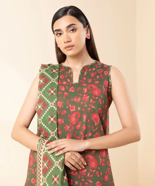 SAPPHIRE | UNSTITCHED 3 PIECE PRINTED LAWN SUIT