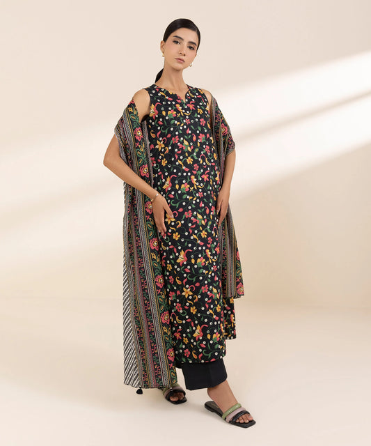 SAPPHIRE | UNSTITCHED 3 PIECE PRINTED LAWN SUIT