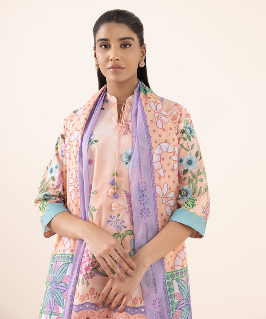 SAPPHIRE | UNSTITCHED 3 PIECE PRINTED LAWN SUIT