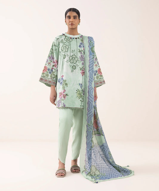 SAPPHIRE | UNSTITCHED 3 PIECE PRINTED LAWN SUIT