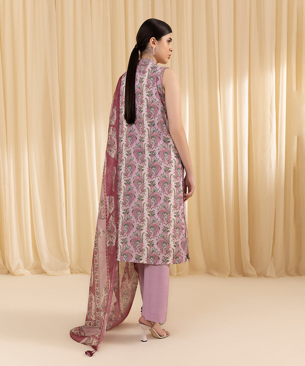 SAPPHIRE | UNSTITCHED 2 PIECE PRINTED SILK SUIT