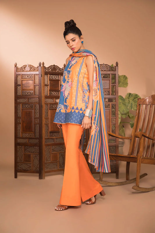 SAPPHIRE | UNSTITCHED 3 PIECE PRINTED KHADDAR SUIT