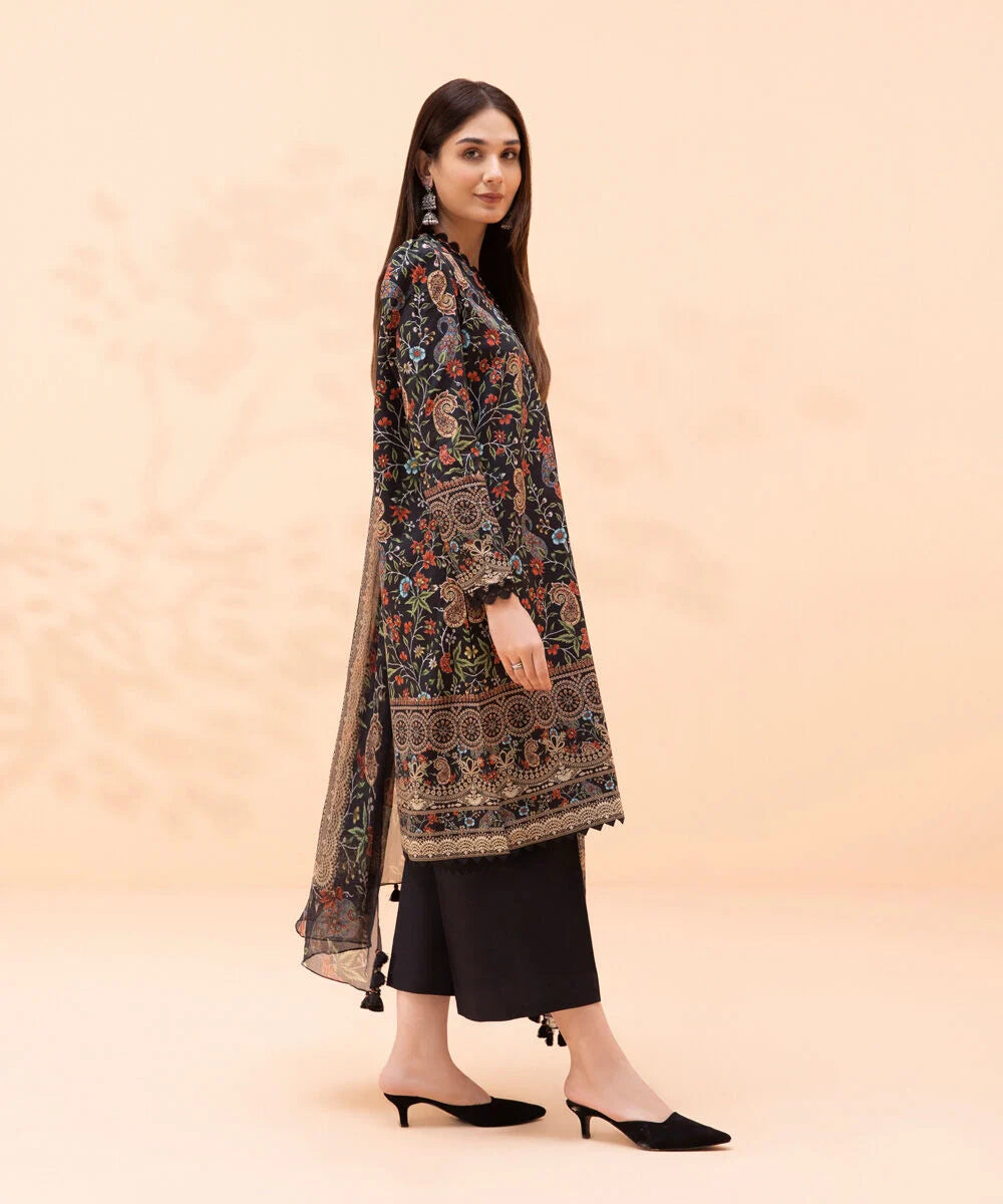 SAPPHIRE | UNSTITCHED 3 PIECE PRINTED LAWN SUIT