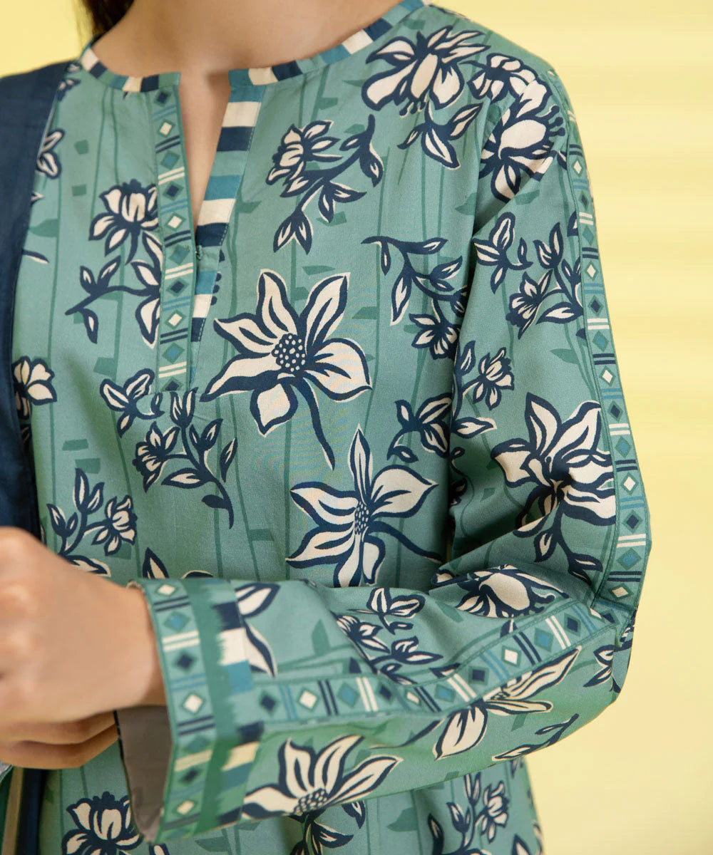 Sapphire | Unstitched 2Pc Printed Lawn - Shirt & Dupatta | 2D-DY23ZV3-12