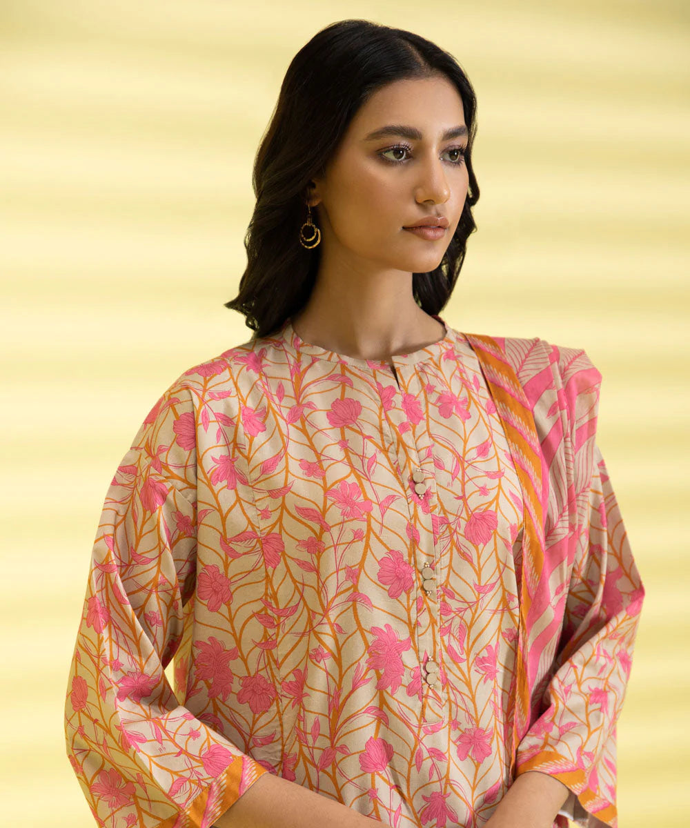 Sapphire | Unstitched 2Pc Printed Lawn - Shirt & Dupatta | 2D-DY23ZV3-14