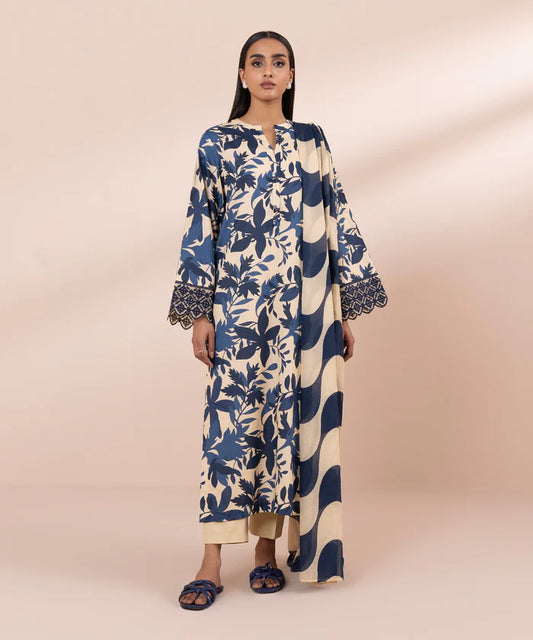 SAPPHIRE | UNSTITCHED 2 PIECE EMBROIDERED LAWN SUIT