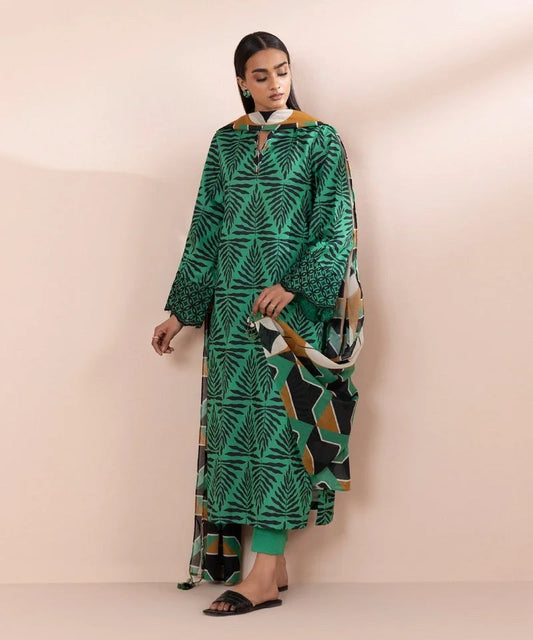 SAPPHIRE | UNSTITCHED 2 PIECE EMBROIDERED LAWN SUIT