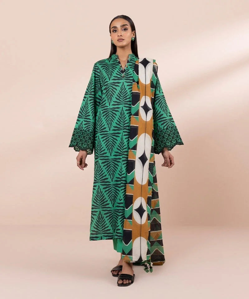 SAPPHIRE | UNSTITCHED 2 PIECE EMBROIDERED LAWN SUIT