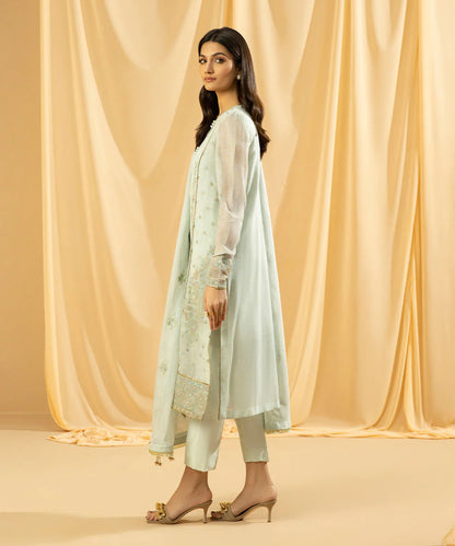 Sapphire LUXE | 3 Piece Unstitched Embroidered Blended Khaddi Net Suit | 3FE-LX23V2-13