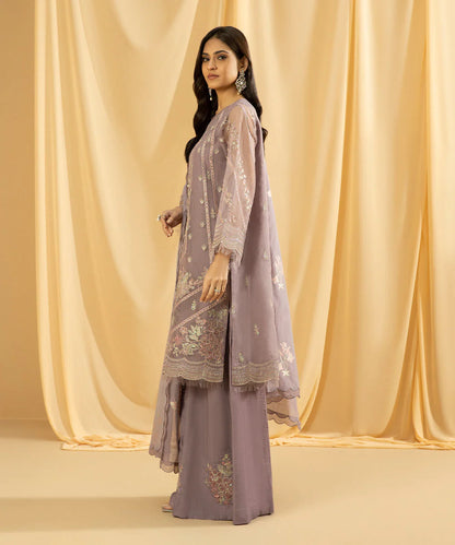 Sapphire LUXE | 3 Piece Unstitched Dyed Embroidered Organza Suit | 3FE-LX23V2-15