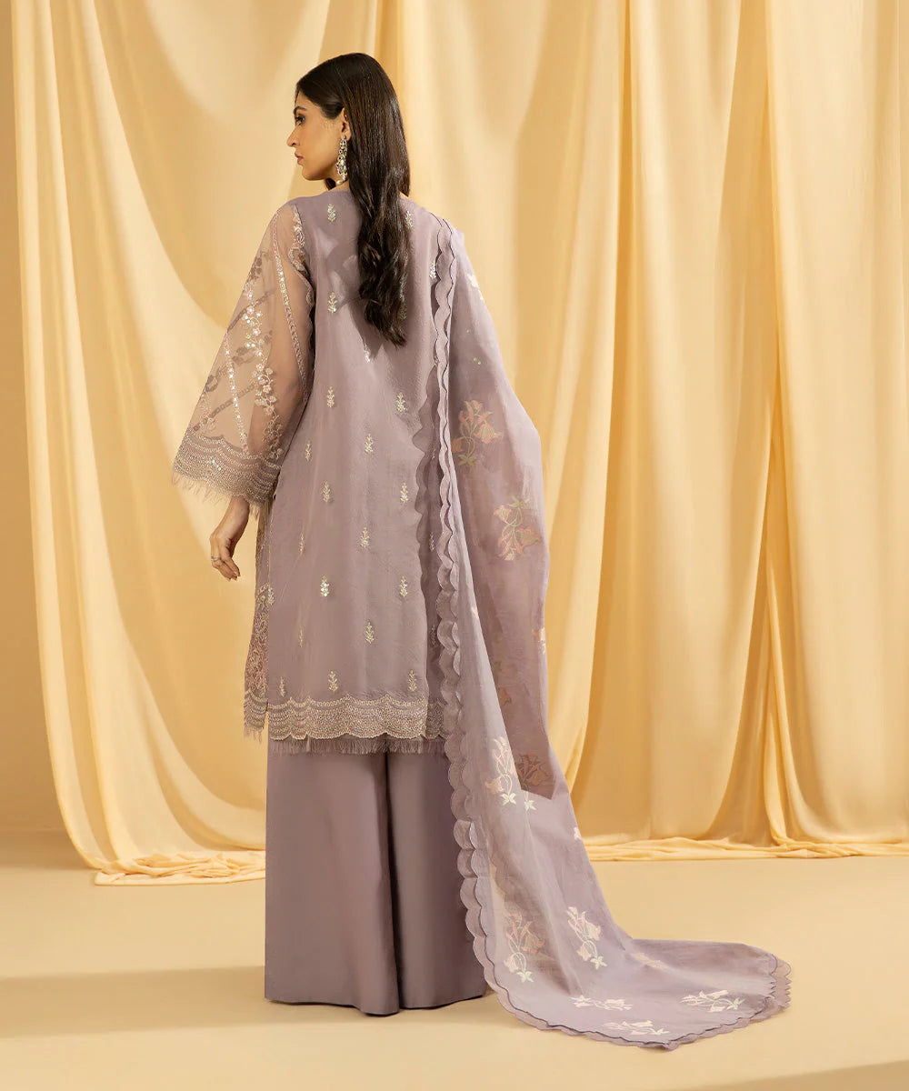 Sapphire LUXE | 3 Piece Unstitched Dyed Embroidered Organza Suit | 3FE-LX23V2-15