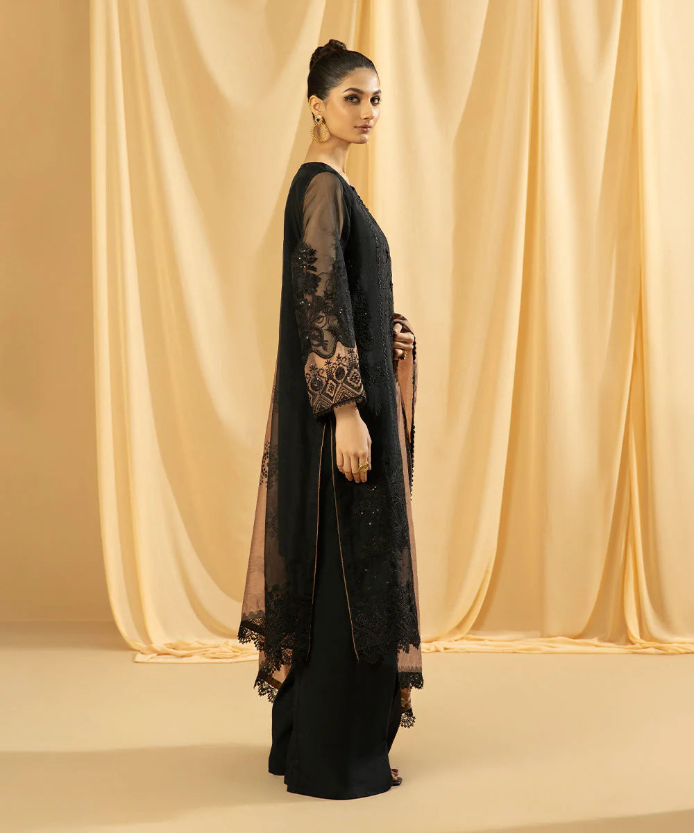 Sapphire LUXE | 3 Piece Unstitched Dyed Embroidered Organza Suit | 3FE-LX23V2-17