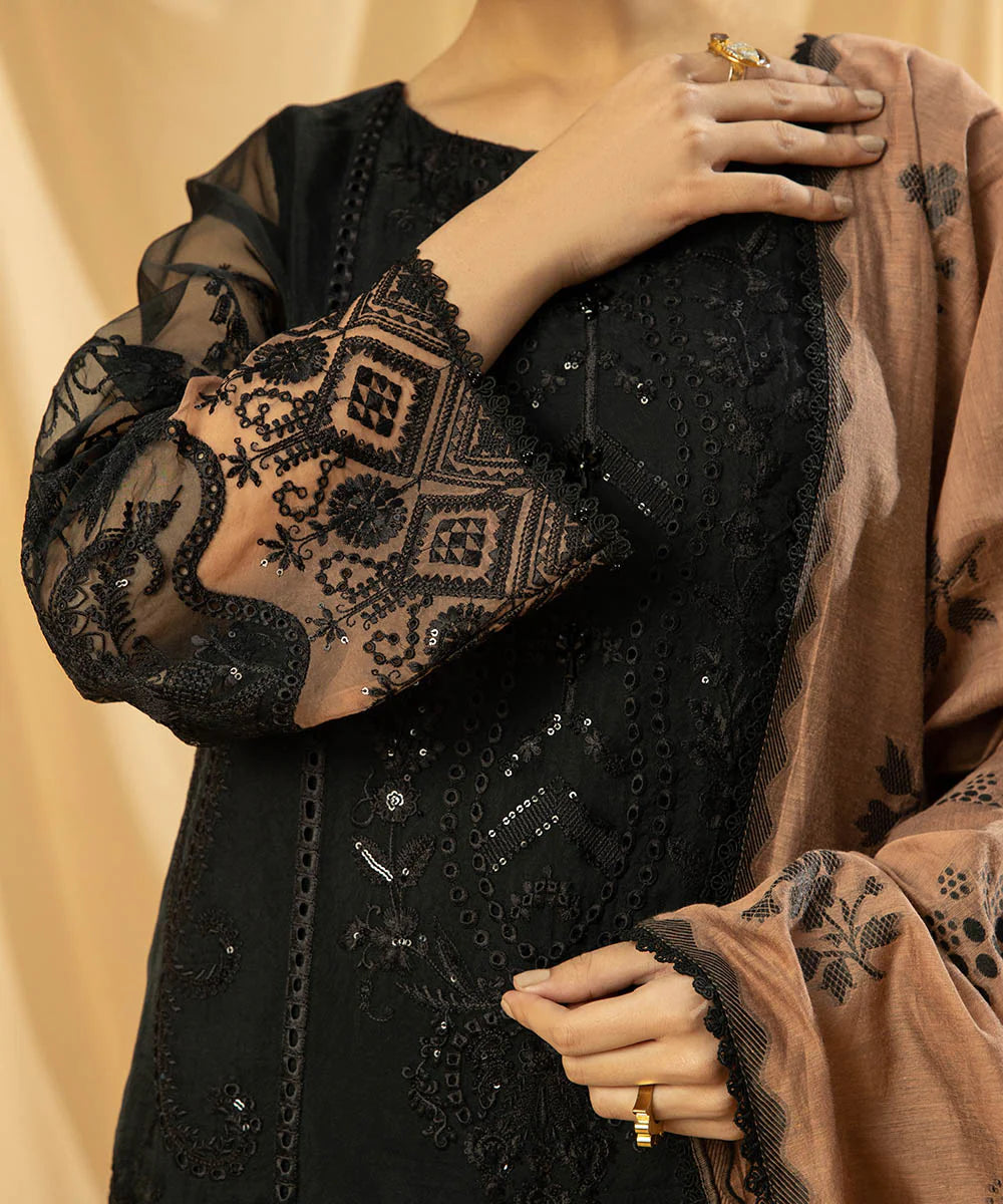 Sapphire LUXE | 3 Piece Unstitched Dyed Embroidered Organza Suit | 3FE-LX23V2-17