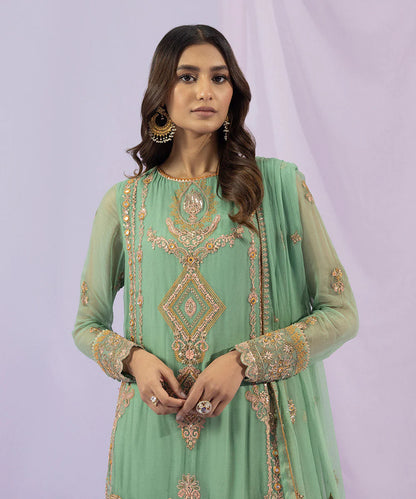 Sapphire LUXE | 3 Piece Unstitched Dyed Embroidered Crinkle Chiffon Suit | 3FE-LX23V2-23