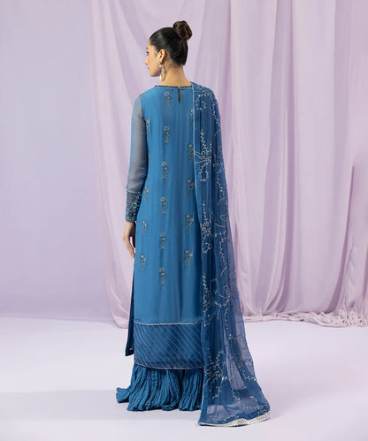 Sapphire LUXE | 3 Piece Unstitched Dyed Embroidered Blended Chiffon Suit | 3FE-LX23V2-28