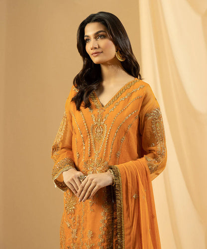 Sapphire LUXE | 3 Piece Unstitched Dyed Embroidered Organza Suit | 3FE-LX23V2-35