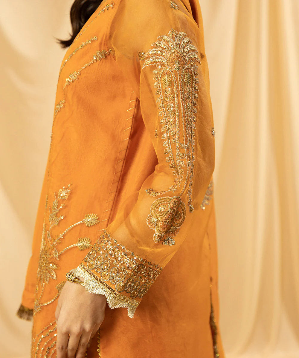 Sapphire LUXE | 3 Piece Unstitched Dyed Embroidered Organza Suit | 3FE-LX23V2-35