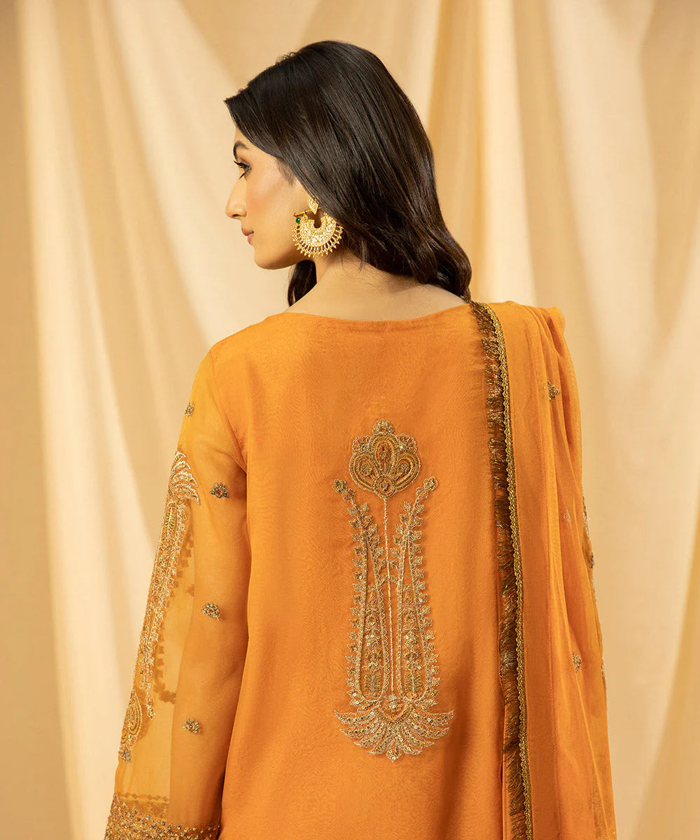 Sapphire LUXE | 3 Piece Unstitched Dyed Embroidered Organza Suit | 3FE-LX23V2-35