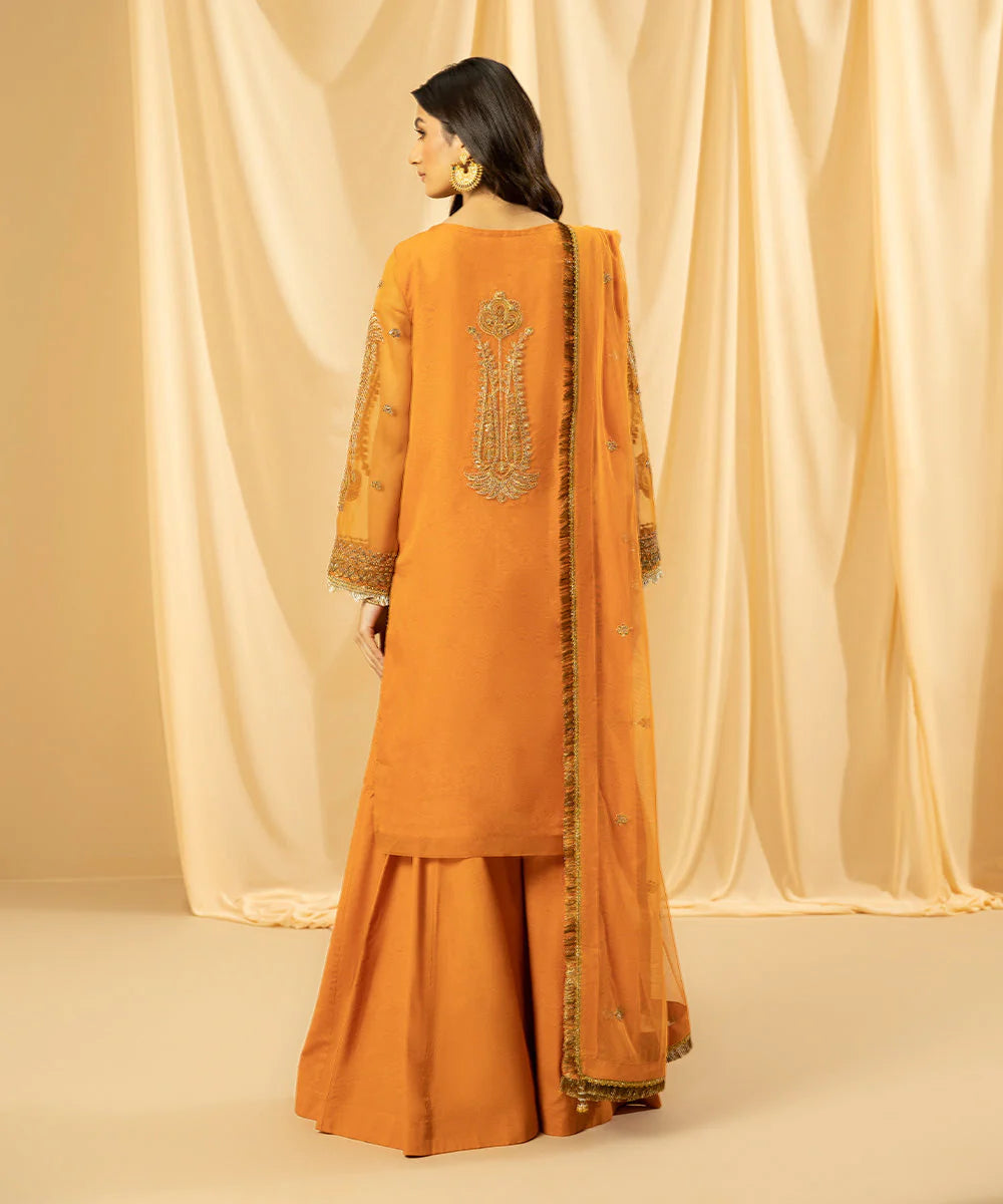 Sapphire LUXE | 3 Piece Unstitched Dyed Embroidered Organza Suit | 3FE-LX23V2-35