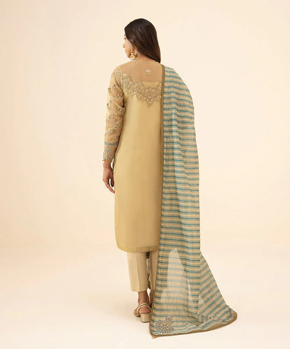 Sapphire LUXE | 3 Piece Unstitched Embroidered Organza Suit | 3FE-LX23V3-25