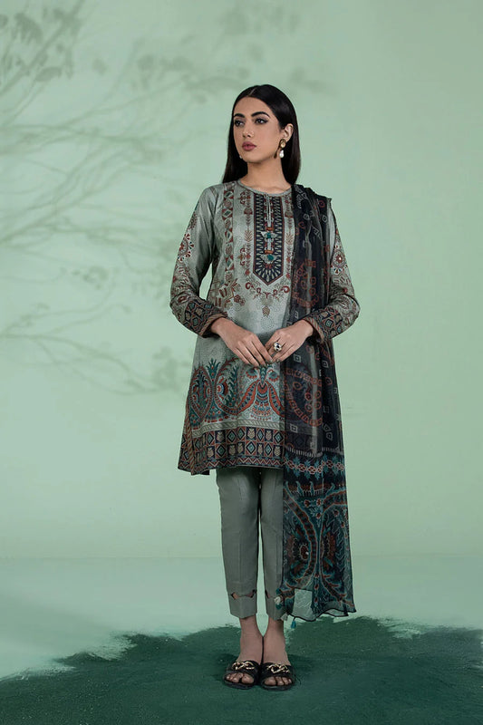 SAPPHIRE | UNSTITCHED 3 PIECE PRINTED LAWN SUIT