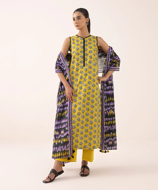 SAPPHIRE | UNSTITCHED 3 PIECE PRINTED LAWN SUIT